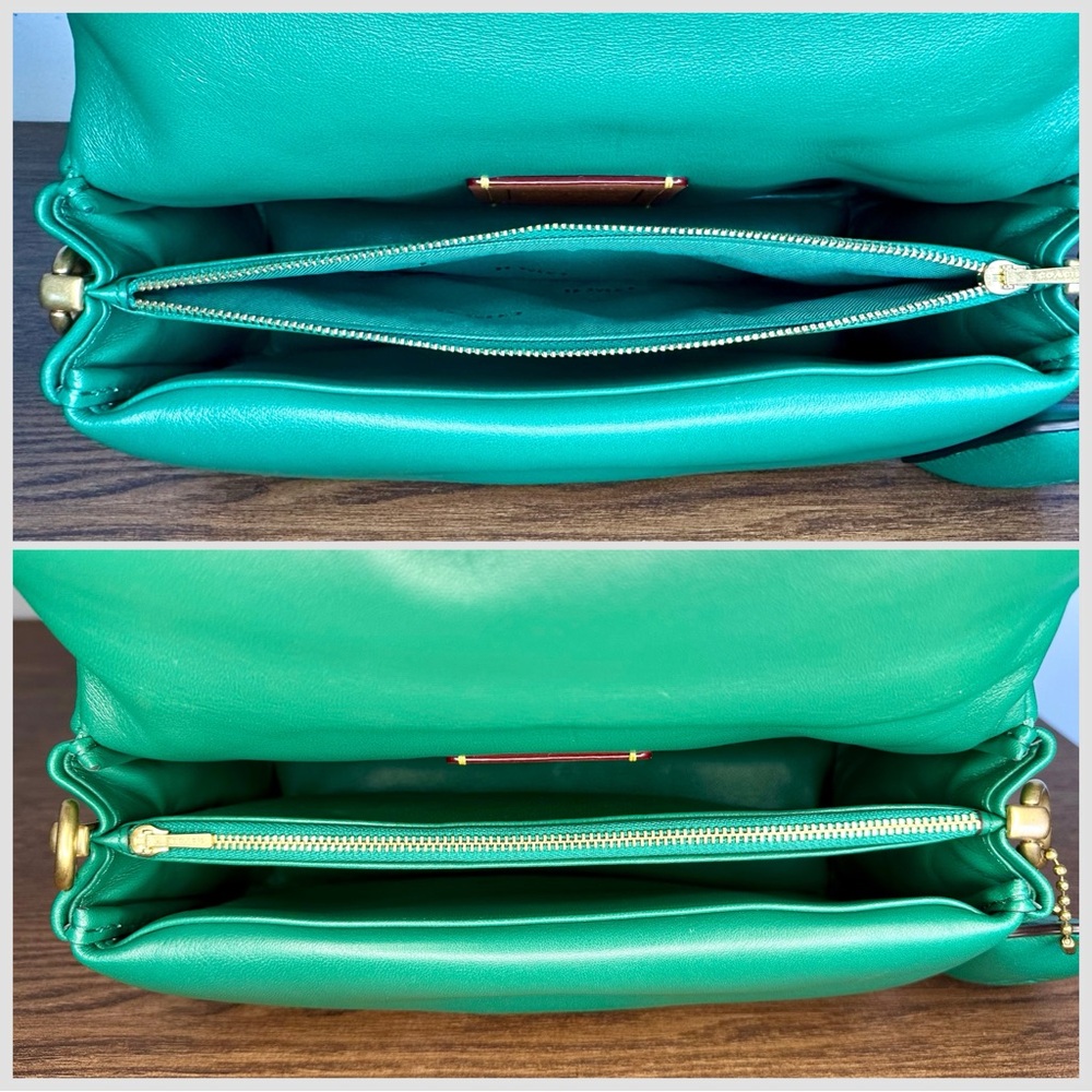 Coach Pillow Tabby Shoulder Bag 26 in Green - Picture 8 of 11